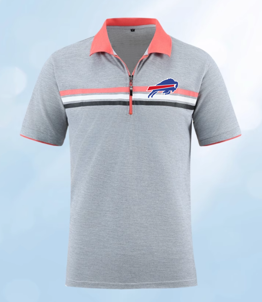 Buffalo Bills grey Men 2025 NFL polo T shirt